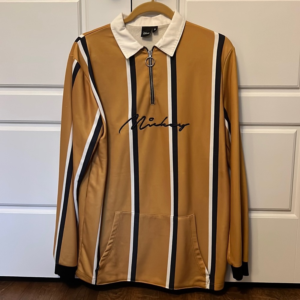 Rugby-style polo with Mickey Mouse detailing